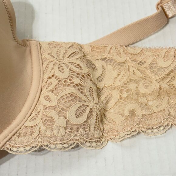 Wacoal Bra 38DD All Dressed Up Contour Underwire Seamless Bra Black 853166 Beige - Picture 3 of 10